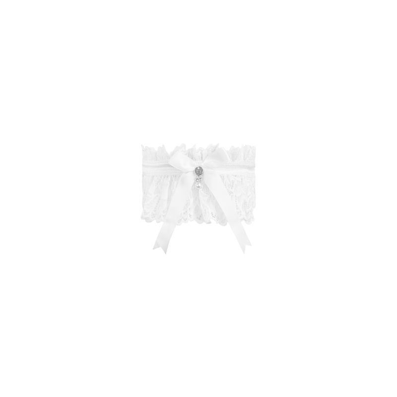 Obsessive Amor Blanco White Lace Garter for Bridal and Intimate Wear