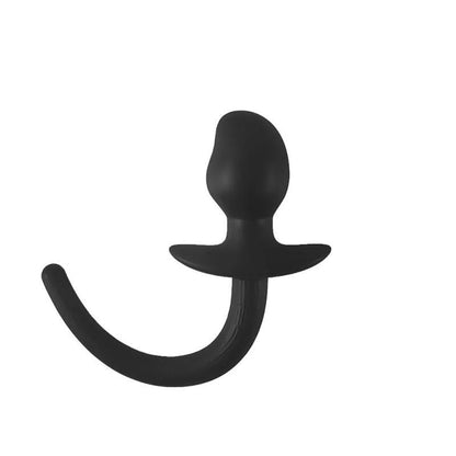 Brutus Woof Silicone Puppy Tail Plug - Black, Ergonomic Design