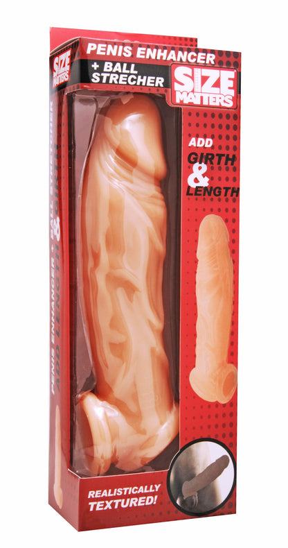 Size Matters Realistic Flesh Penis Enhancer - 8 inches