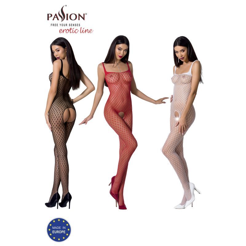 Passion Lingerie Bodystocking Red - Open Crotch Seduction