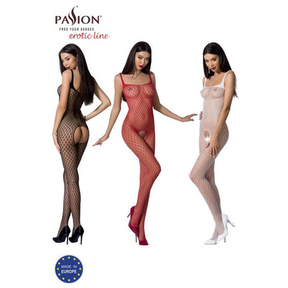 Passion Lingerie Bodystocking Red - Open Crotch Seduction