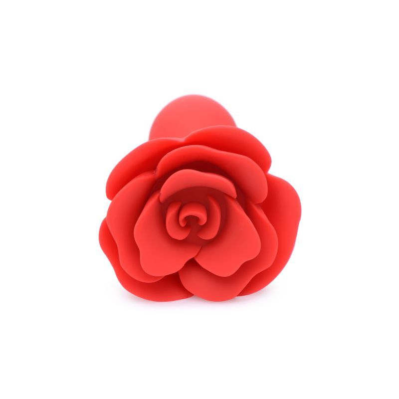 Booty Bloom Silicone Rose Plug - Large Red