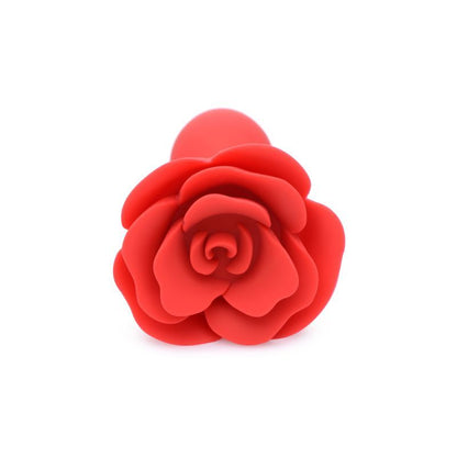 Booty Bloom Silicone Rose Plug - Large Red