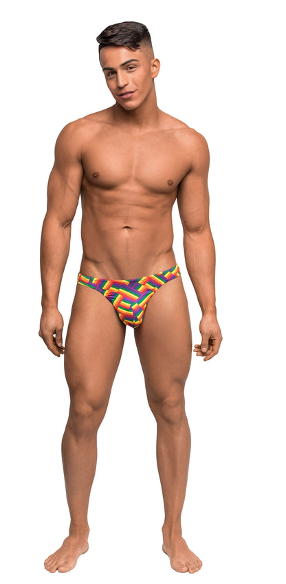 Male Power Pride Fest Bong Thong - Colorful Rainbow Design