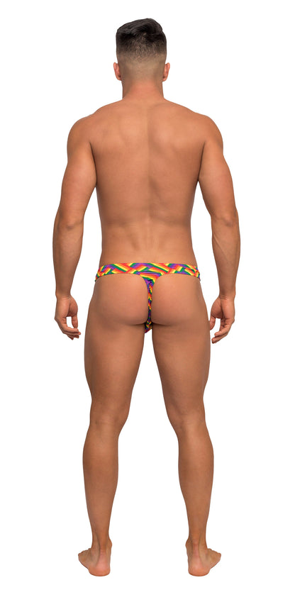 Male Power Pride Fest Bong Thong - Colorful Rainbow Design