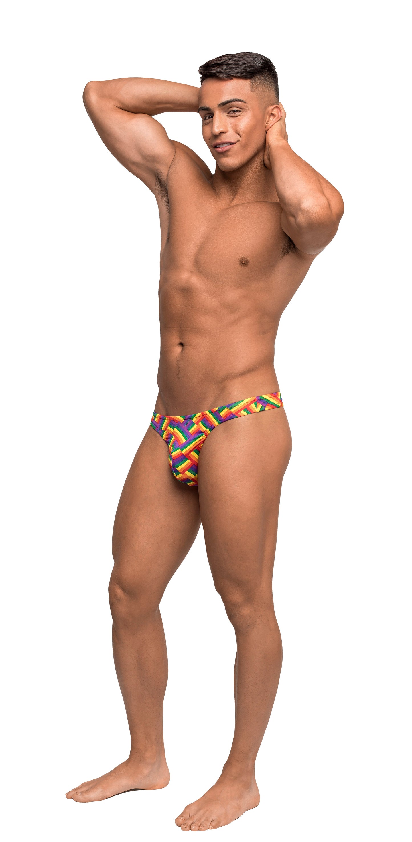 Male Power Pride Fest Bong Thong - Colorful Rainbow Design