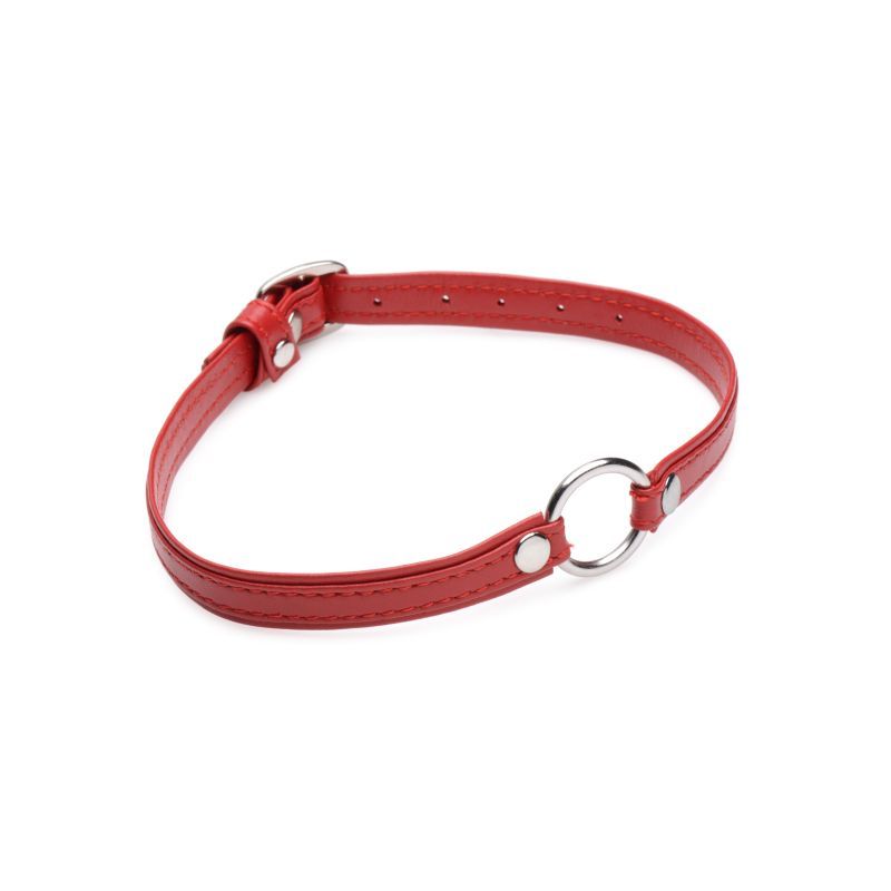 Master Series Fiery Pet Leather Choker - Red