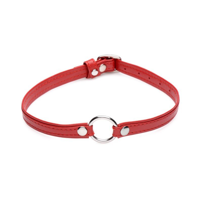 Master Series Fiery Pet Leather Choker - Red