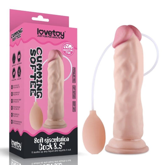 Lovetoy Soft Ejaculation Cock with Ball - 8.5 Inches
