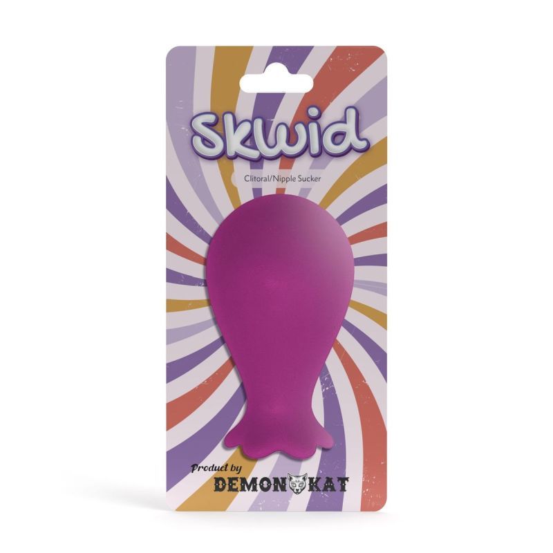 Demon Kat Skwid Clitoral & Nipple Suction Toy - Handheld Silicone Stimulator