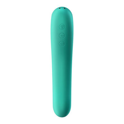 Satisfyer Dual Kiss Vibrator - Green, Air-Pulse & Vibration
