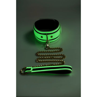 Master Series Glowing Collar and Lead Set in Fluorescent Green