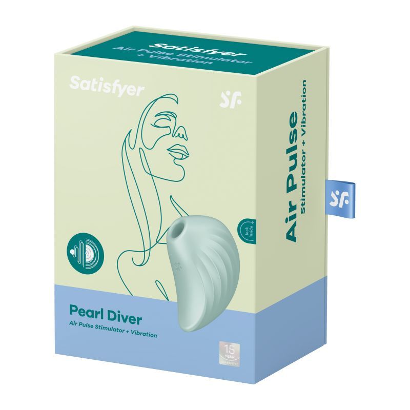Satisfyer Pearl Diver Air Pulse Simulator - Mint Stimulation Device