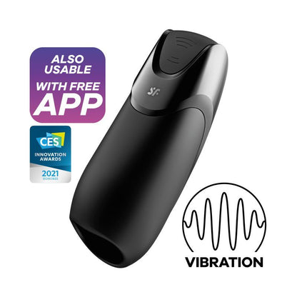 Satisfyer Men Vibration+ - Black Ergonomic Design