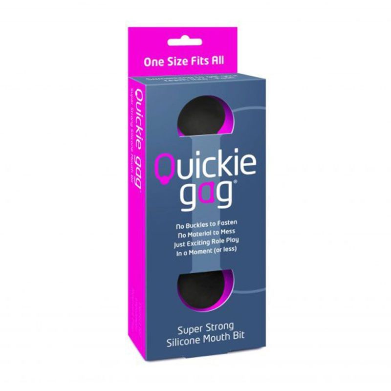 Creativec Quickie Gag Mouth Bit - Comfortable Silicone Design, Black