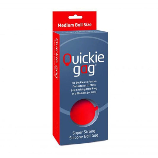 Creativec Quickie Gag Medium Ball Gag - Comfortable Fit, Red
