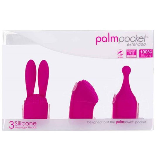 Palmpower Pocket Silicone Massage Heads Set - 3 Attachments