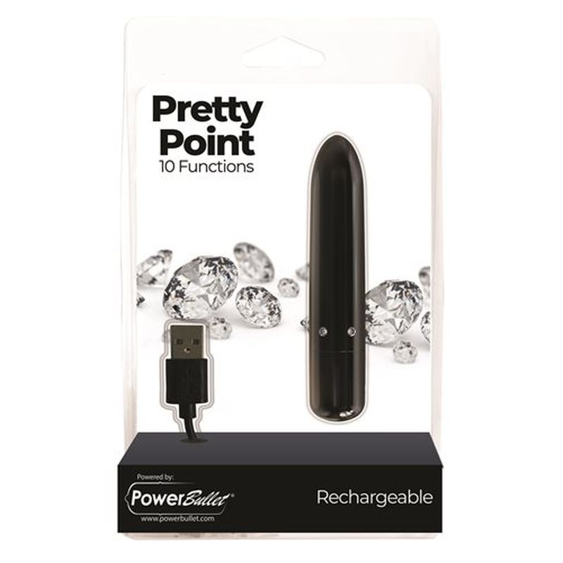 Powerbullet Pretty Point Bullet Vibrator Black