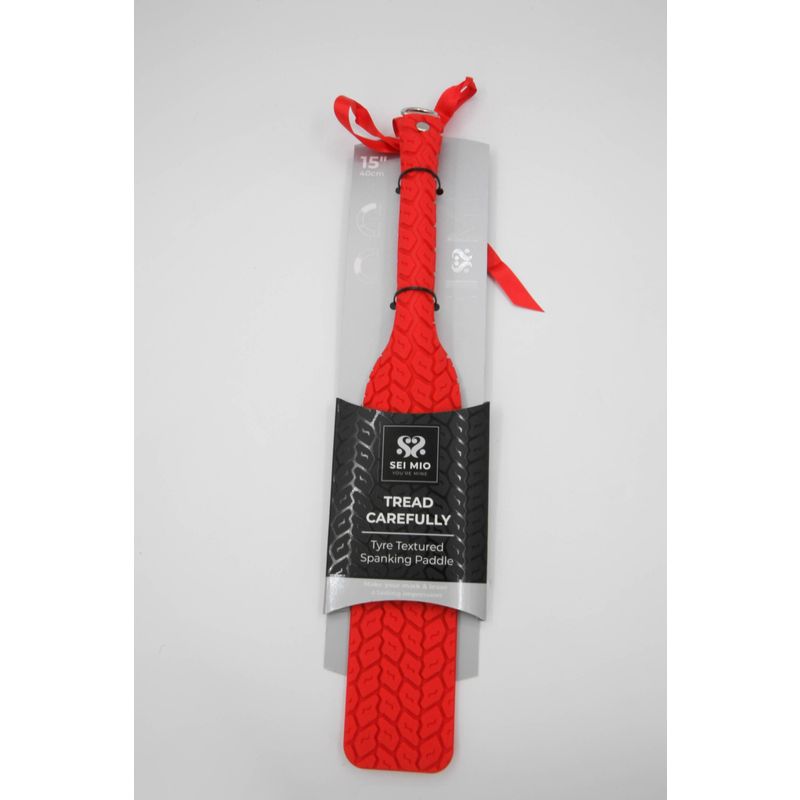 Sei Mio Large Black-Red Tyre Paddle for BDSM Play