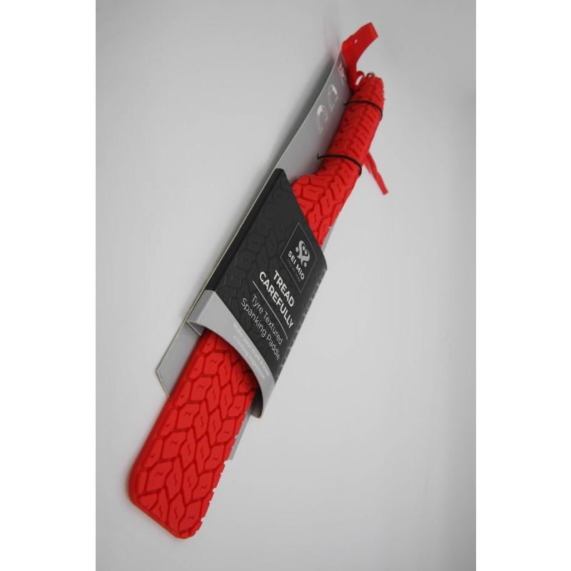 Sei Mio Large Black-Red Tyre Paddle for BDSM Play