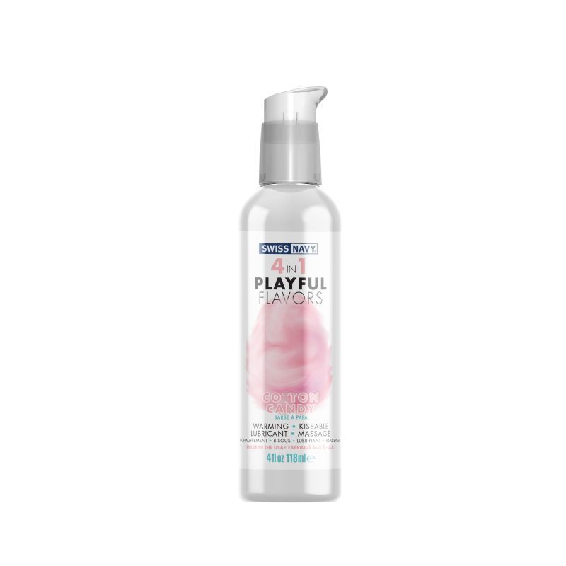 Swiss Navy Cotton Candy 4-In-1 Lubricant 4Oz – Edible & Warming