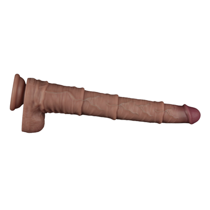 Lovetoy 16In Bendable Silicone Cock with Suction Base