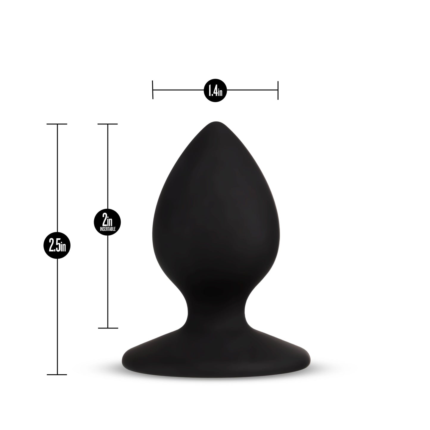 Temptasia Slave Plug Black - Silicone Anal Toy with Tapered Tip