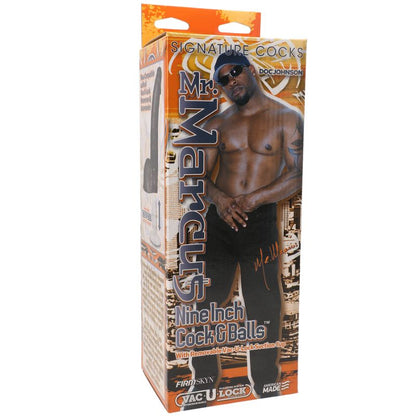 Signature Cocks Mr. Marcus 9-Inch Realistic Cock & Balls - Black