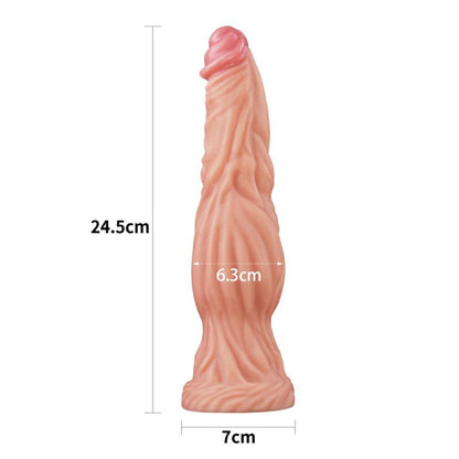 Lovetoy Nature Cock 9.5In Dual Layer Silicone Dildo