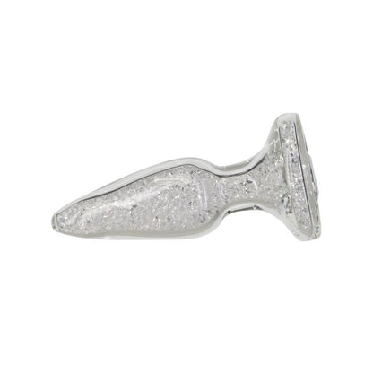 Pillow Talk Luxurious Glass Anal Plug with Clear Gem