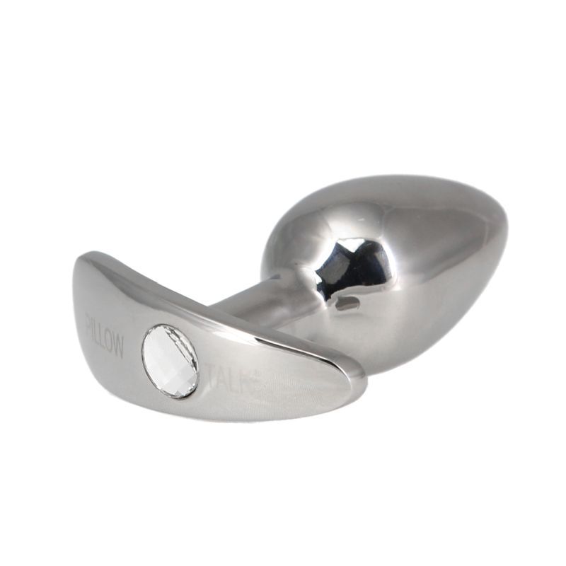 Pillow Talk Sneaky Stainless Steel Anal Plug with Swarovski Crystal