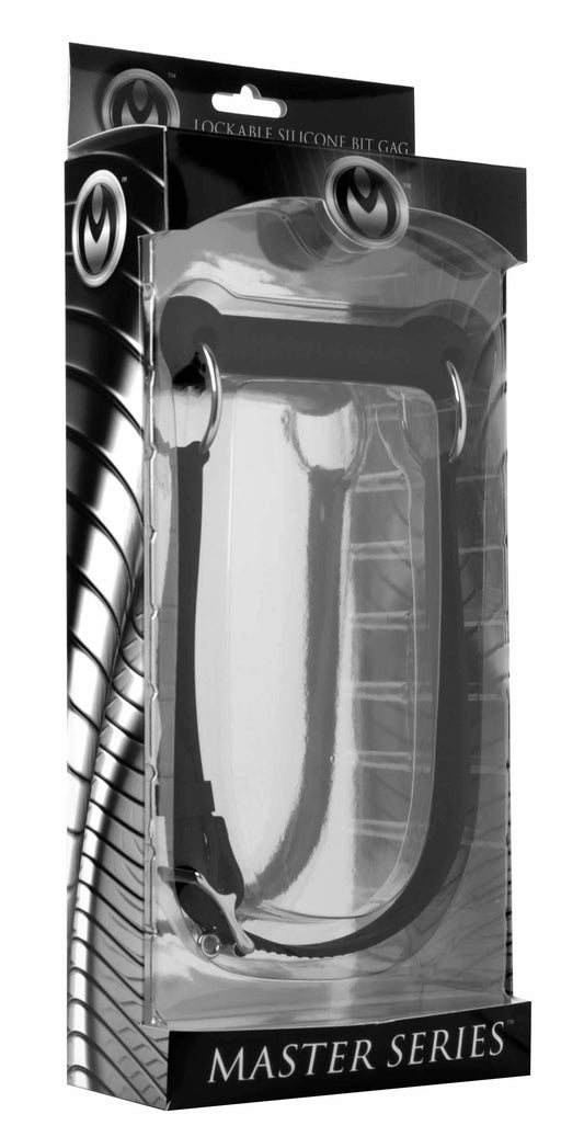 Master Series Silicone Bit Gag - Locking Straps for Comfort