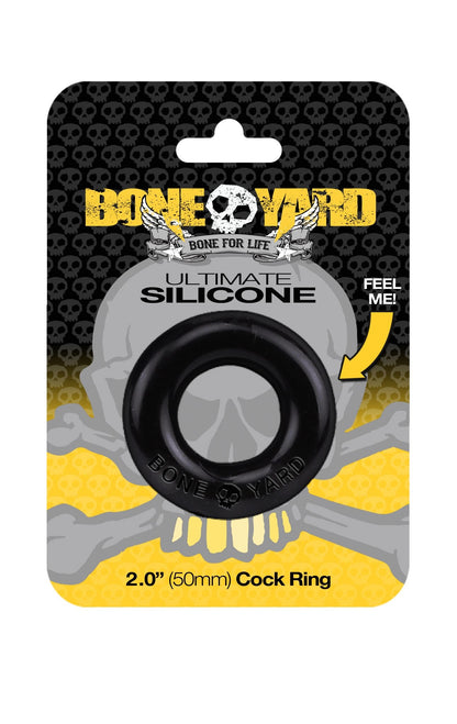 Boneyard Ultimate Silicone Cock Ring - Black