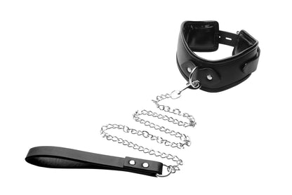 Strict Padded Locking Posture Collar - BDSM Scene Accessory