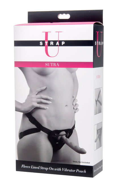 Strap U Sutra Fleece Lined Harness with Vibrator Pouch