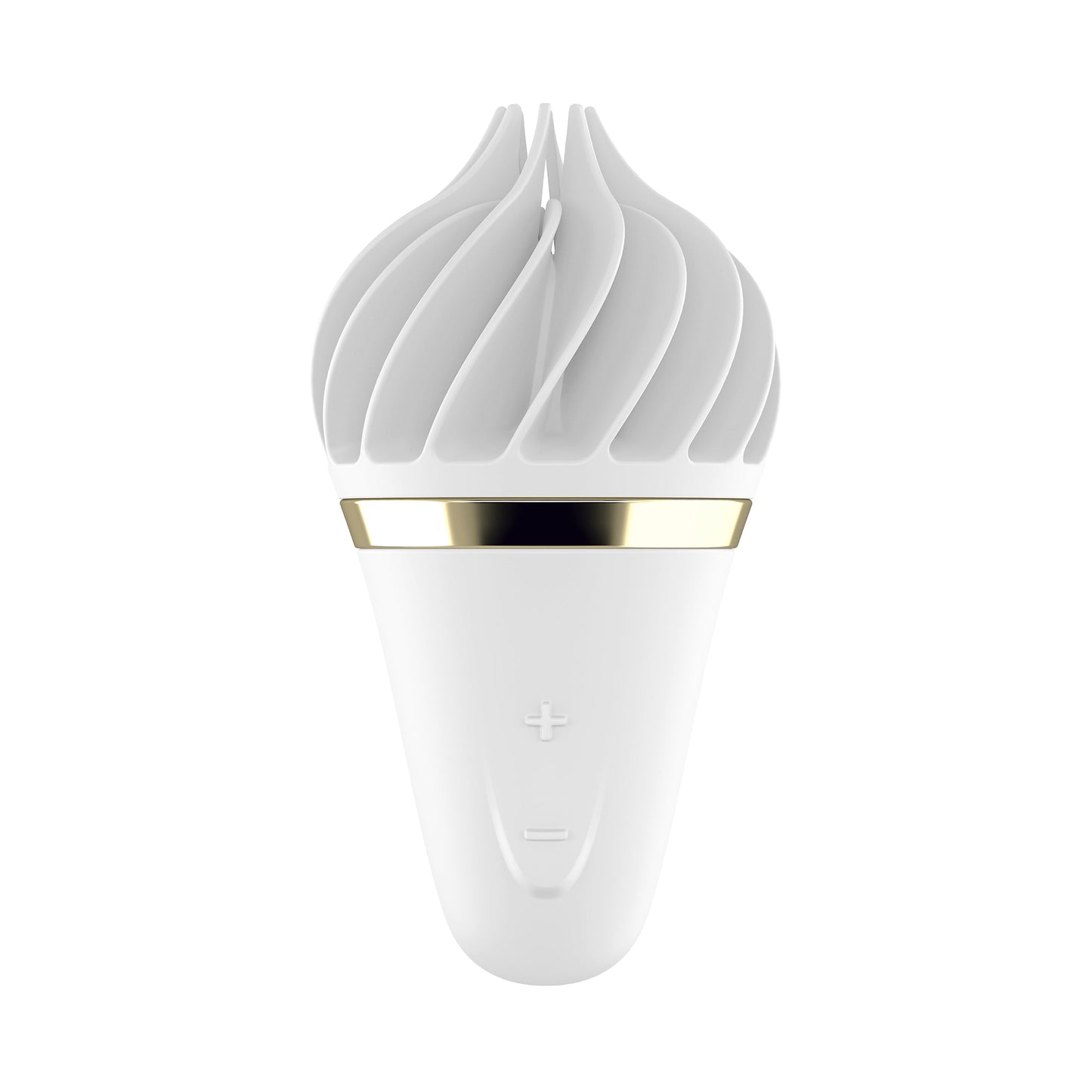 Satisfyer Sweet Treat Rechargeable Vibrator - White/Gold