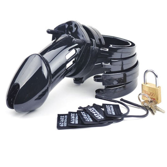 Daytona Male Chastity Kit - Black, Comfortable Chastity Cage