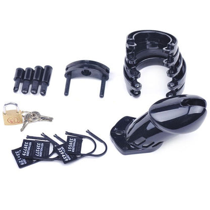 Daytona Male Chastity Kit - Black, Comfortable Chastity Cage