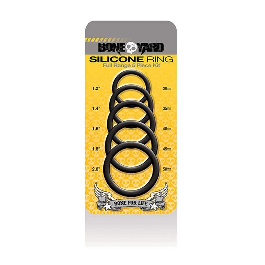 Boneyard Silicone Ring 5 Piece Kit - Black