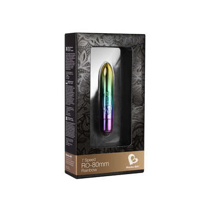 Rocks Off 80mm 7-Speed Rainbow Vibrating Bullet