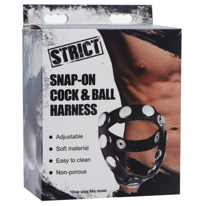 Snap-On Cock and Ball Harness - Adjustable Fit