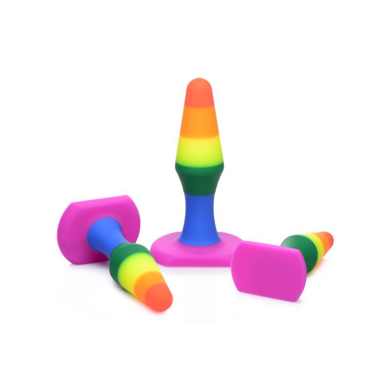 Rainbow Ready Anal Trainer Set - Tapered Silicone Plugs