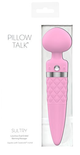 Pillow Talk Sultry Dual-Ended Warming Massager in Pink