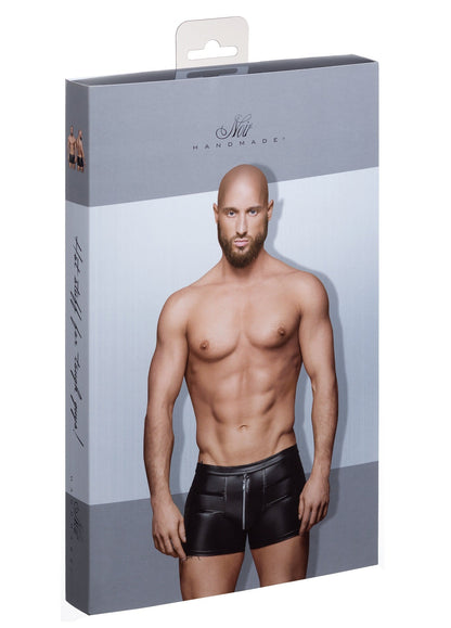 Sleek Tight-Fitting Shorts - Stylish Design with Front Zipper