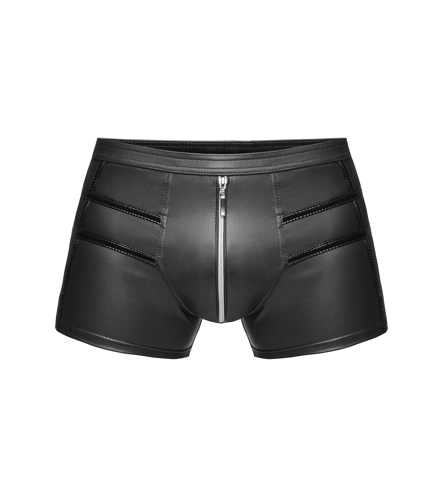 Sleek Tight-Fitting Shorts - Stylish Design with Front Zipper