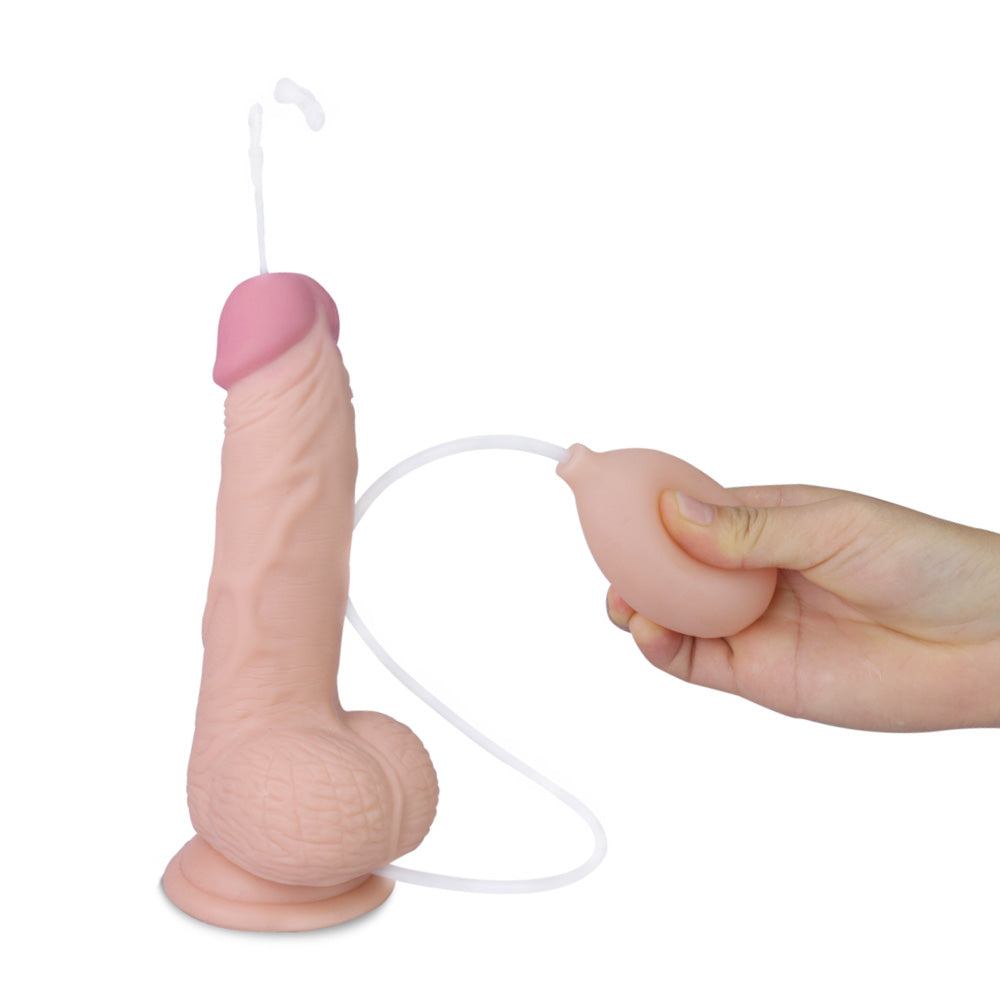 Lovetoy Soft Ejaculation Cock with Ball - 8 Inch Realistic Dildo