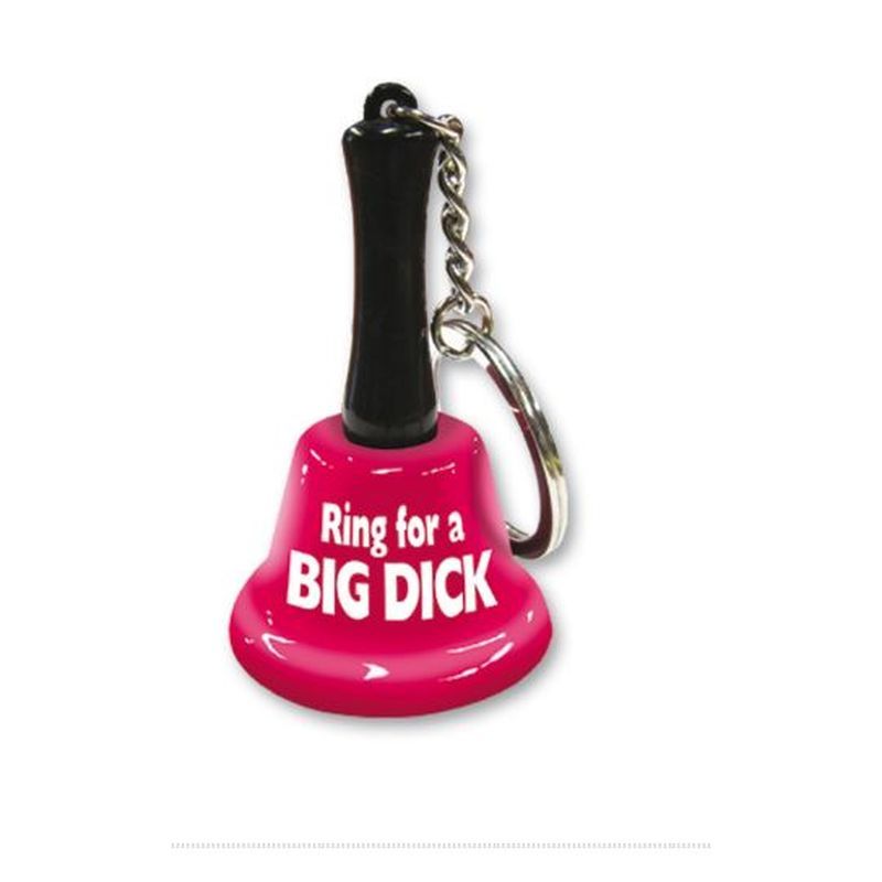 Novelty Mini Bell Keychain - Ring for a Big Dick