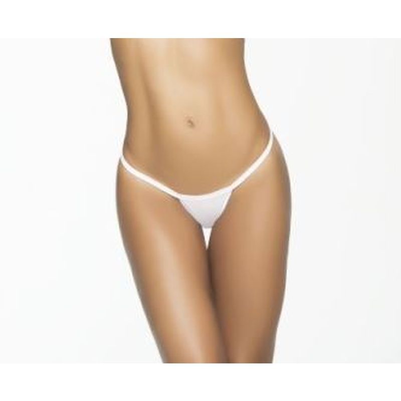 Mapale Y Back Thong Black/White - Small/Medium