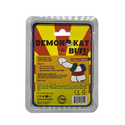 Bufu Ring Black - Soft Stretchy TPR for Enhanced Pleasure