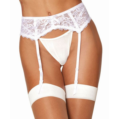 Dreamgirl Elegant Lace Garter Belt - White